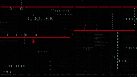 animation of data processing on black background