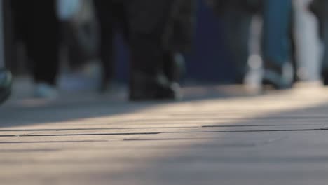 people walking on a city street