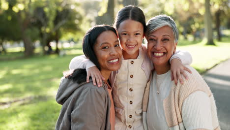 park, happy or mother with girl