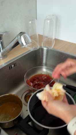 natural fabric dyeing in the kitchen