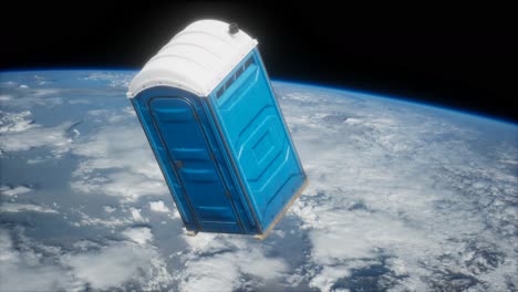 Portable-street-WC-toilet-cabin-on-Earth-orbit