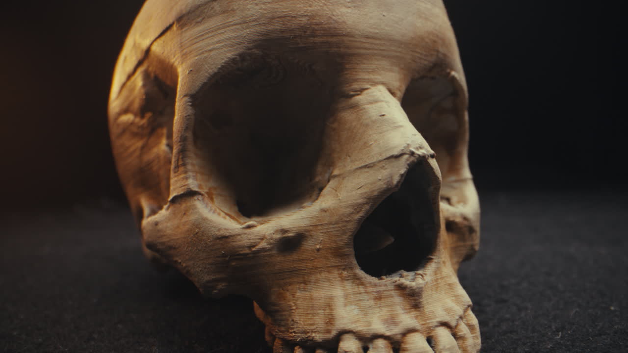 3D Printed Skull Close-up