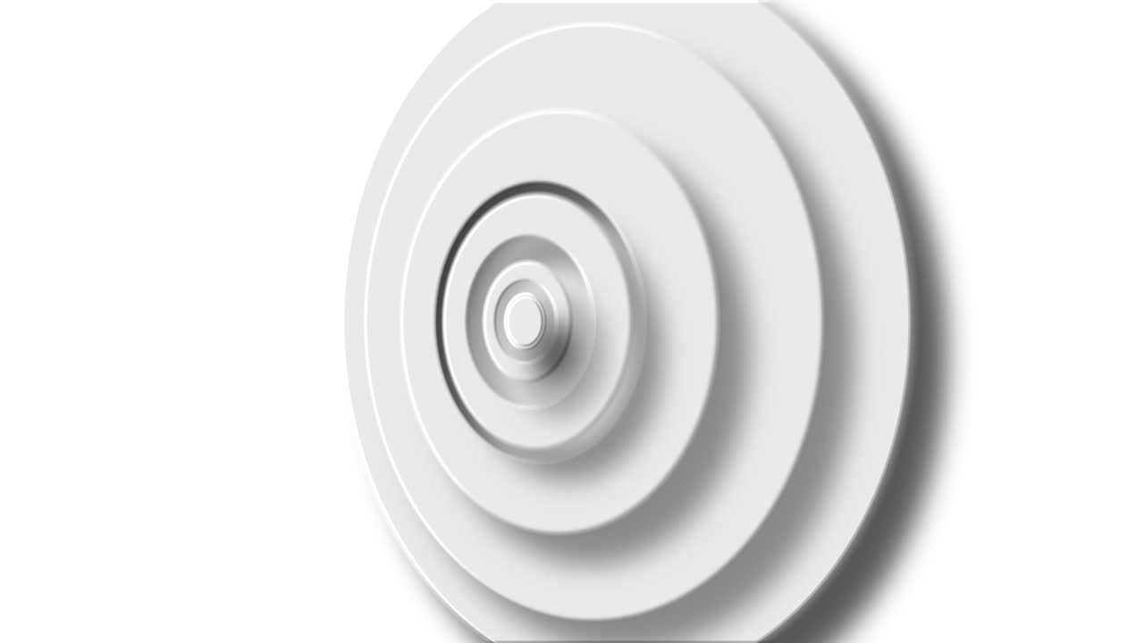 animación de capas de círculo blanco que pulsan sobre un fondo blanco