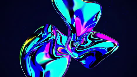 vibrant iridescent fluid abstract art