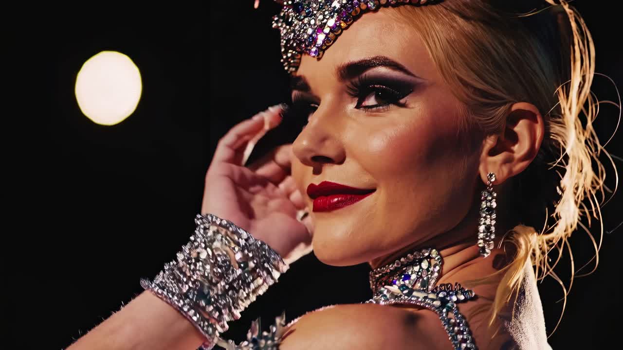 блестящий портрет шоу-гёрл