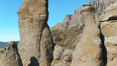 picturesque rock formations in mountains