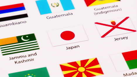 Desde-Un-Primer-Plano-De-La-Bandera-Japonesa-Hasta-Alejarse-Y-Mostrar-El-Resto-De-Banderas-En-La-Imagen