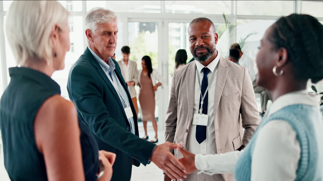 Business Professionals Networking at a Conference