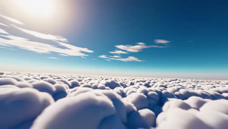 paisaje de nubes esponjosas