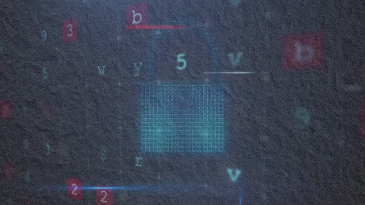 animación de la seguridad en línea de la interfaz informática