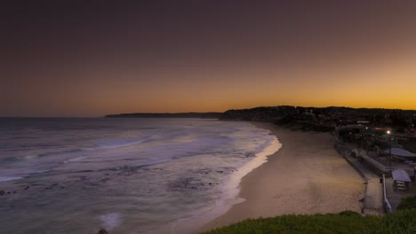 timelapse of bar beach-merewether beach, nsw, australia