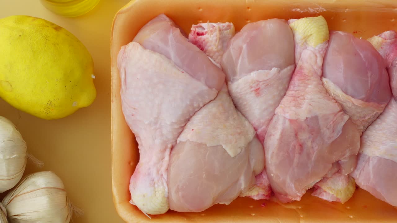 Raw Chicken Legs in a Tray