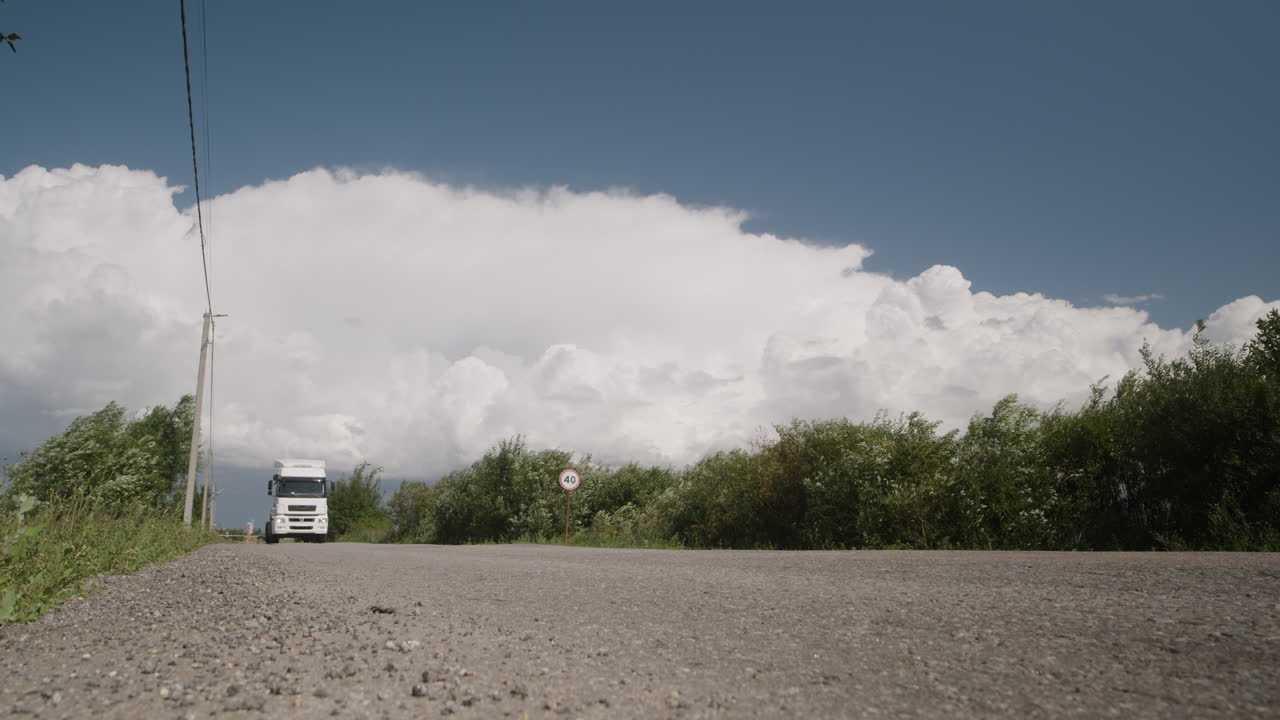 Truck on a rural road