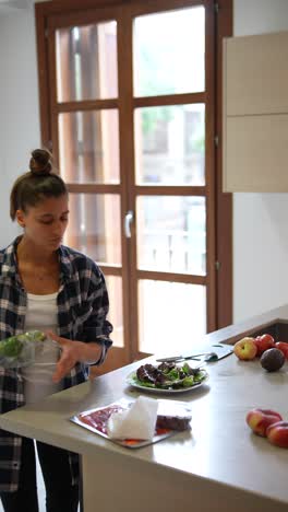preparing a healthy meal in a modern kitchen