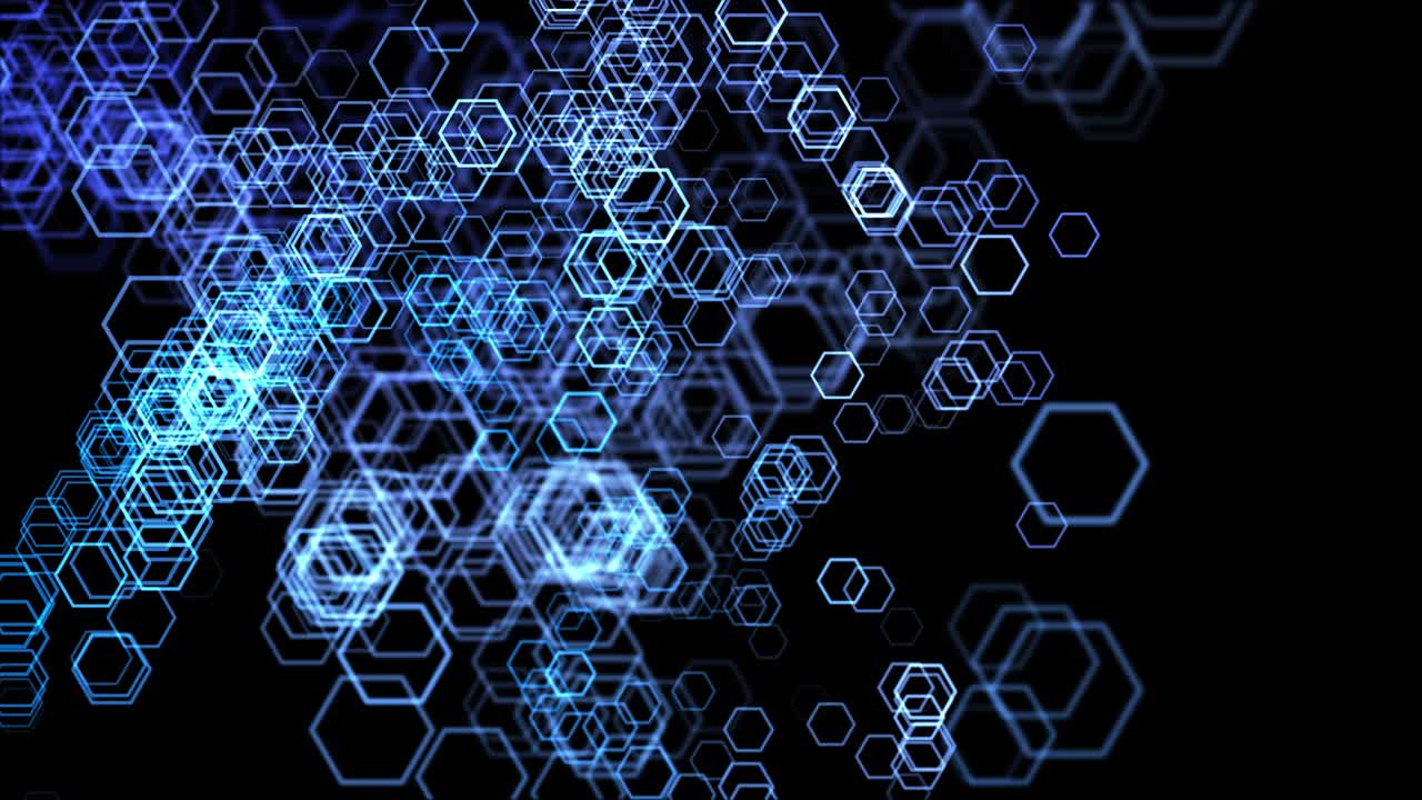 Octagonal Shape Elements Flickering Motion Background
