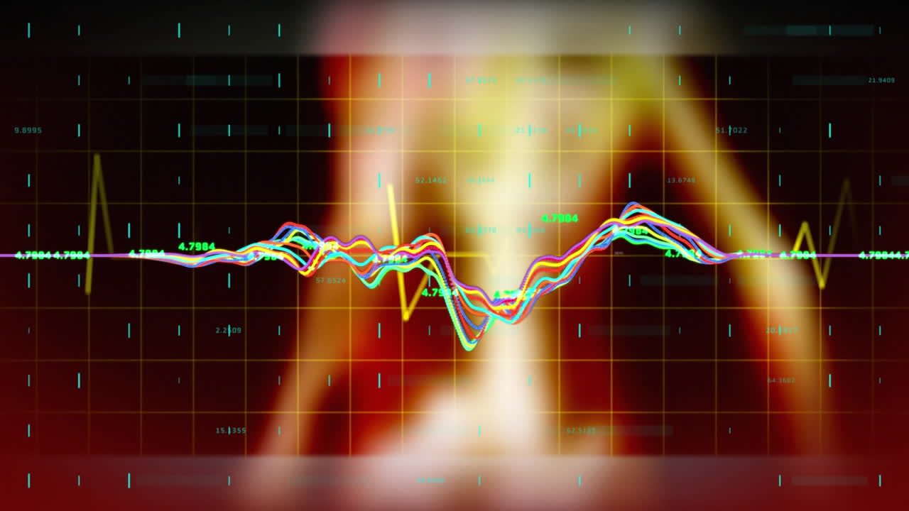procesamiento de datos financieros contra el modelo 3d del cuerpo humano