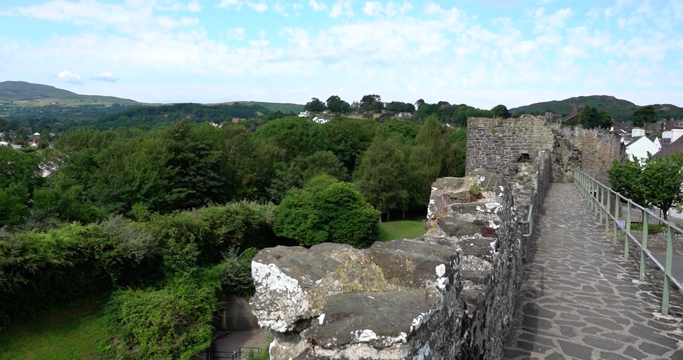 Campagna gallese vista dalle mura del Castello di Conwy