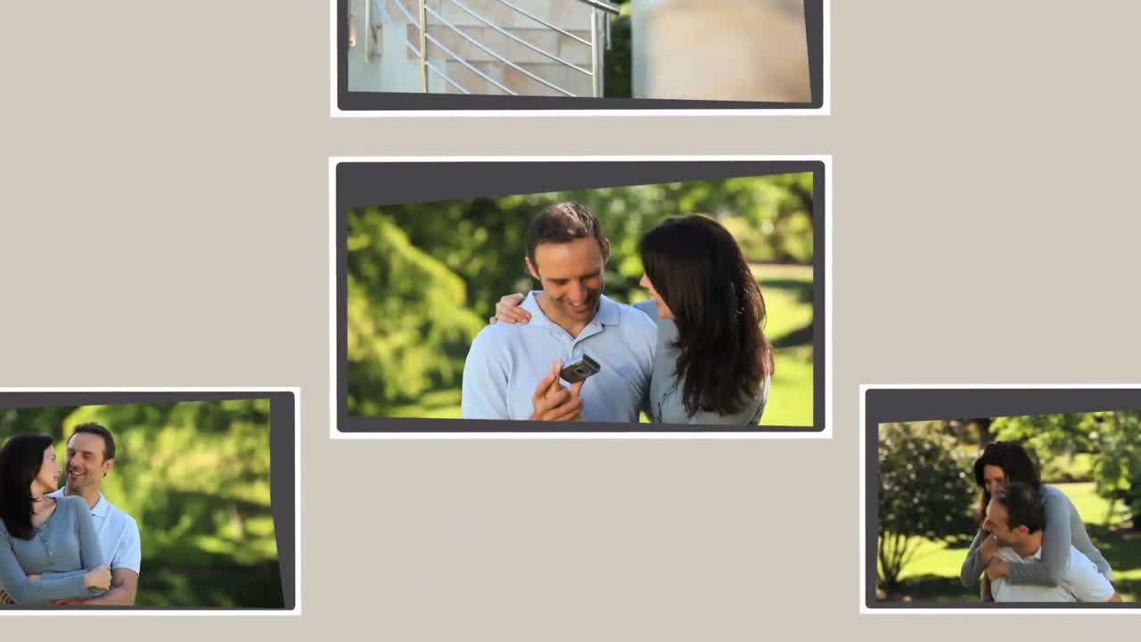 montaje de parejas jóvenes que pasan tiempo juntas