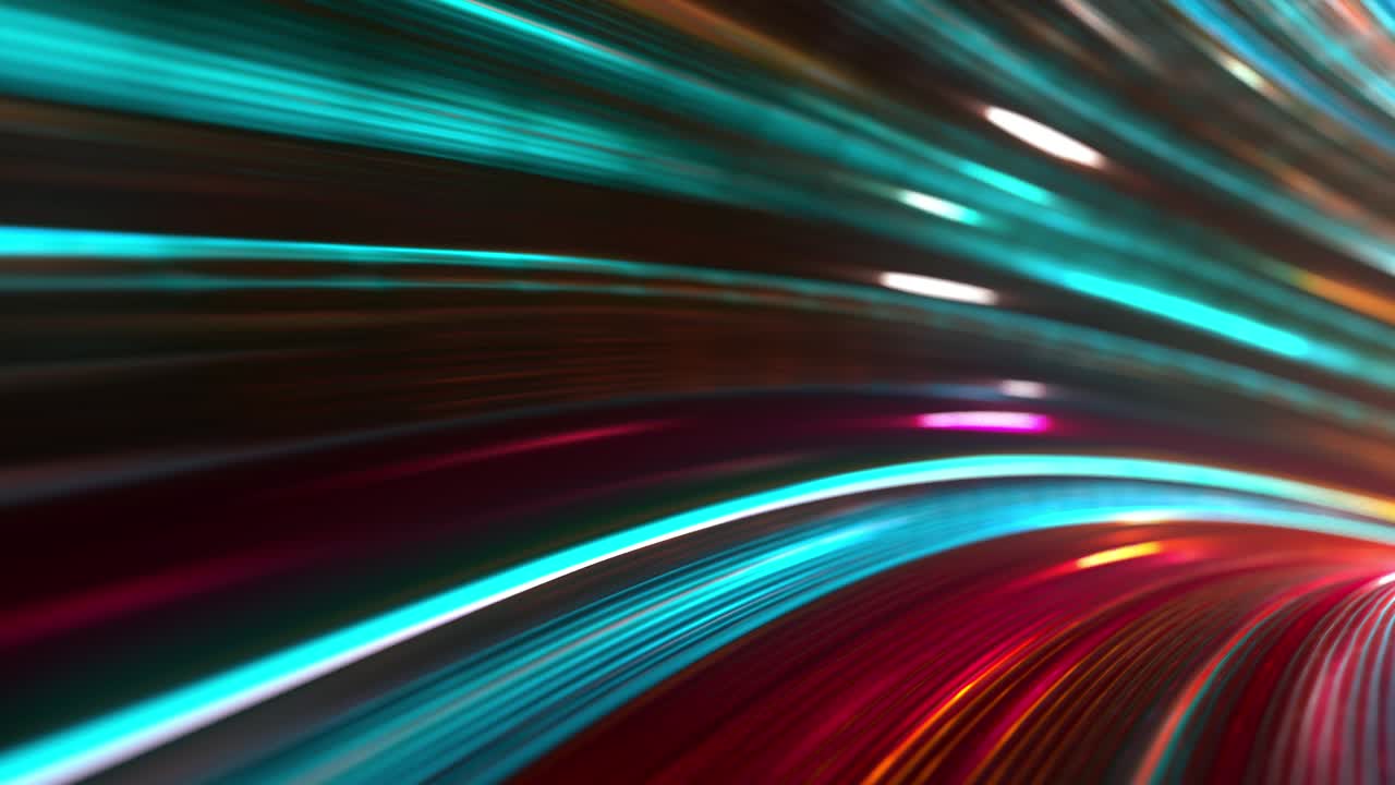 4k bucle sin costuras volando en túnel abstracto, de ciencia ficción de deformación del espacio-tiempo. tecnología futurista abstracta vj sin costuras para títulos tecnológicos y fondo. motion graphic internet, velocidad, big data. render 3d