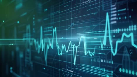 abstract digital data waveform display