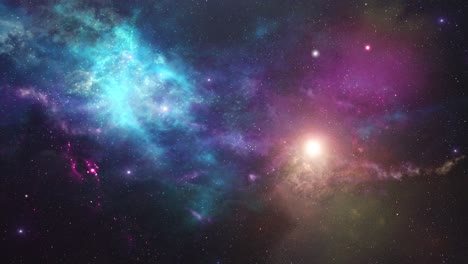 nebulosa de colores en el espacio exterior
