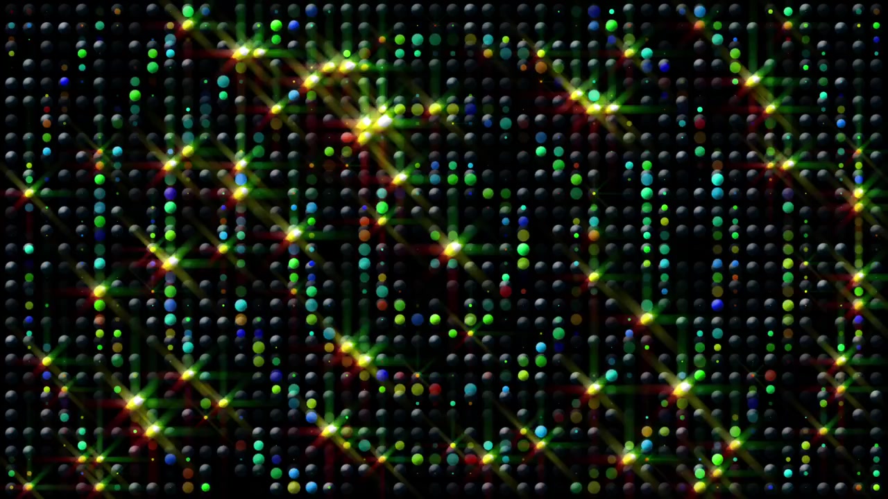 Abstract Background of Glowing Colorful LED Light Dots