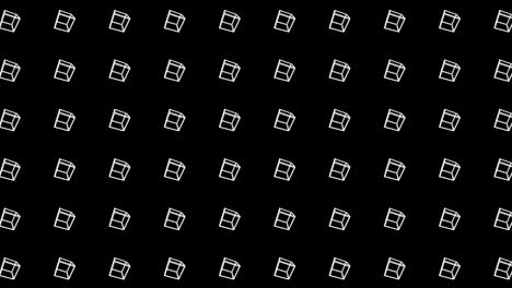 patrón de cubo geométrico. baile de cubo. animación de bucle de símbolo de negocio. diseño de red de negocios.