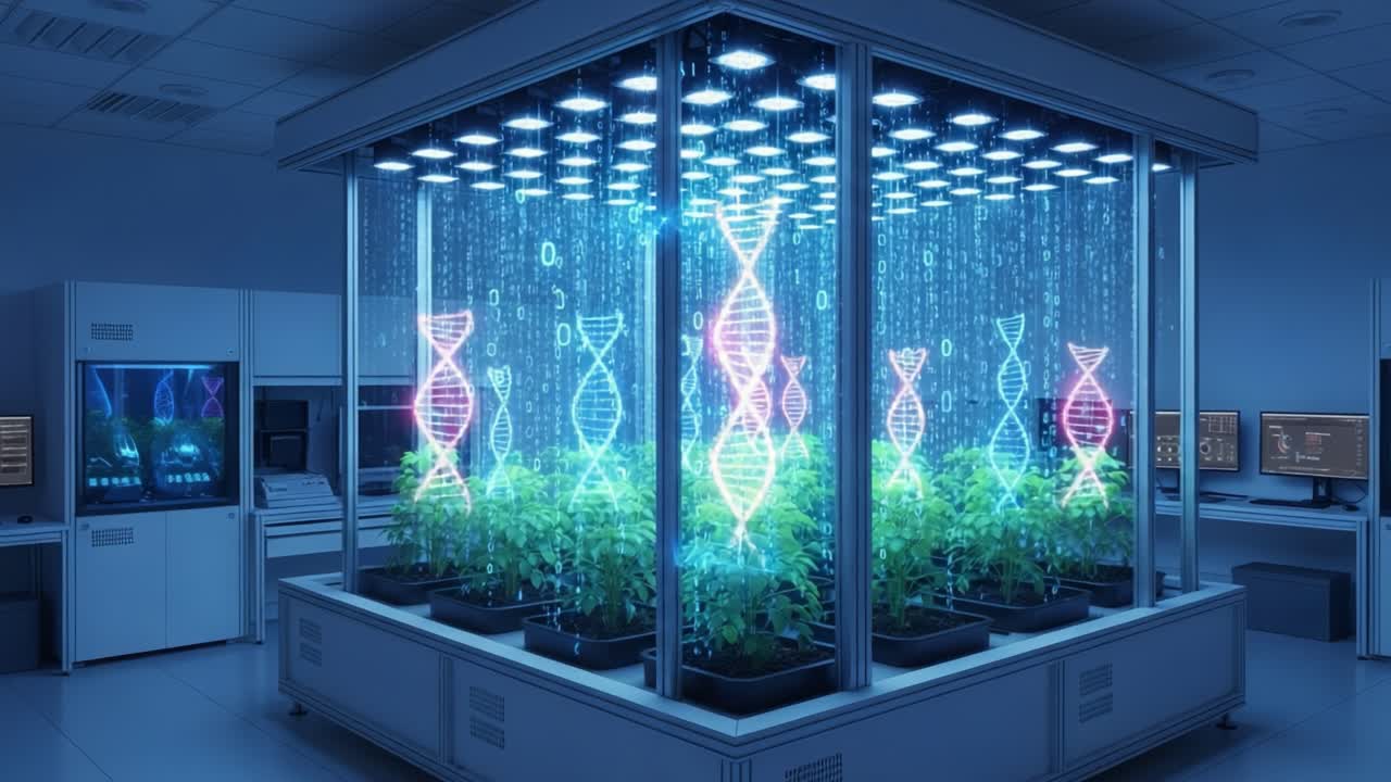 Innovative Hydroponics Lab: Merging Advanced Genetics and Agriculture in a Futuristic Growing Environment for Sustainable Food Production and Research