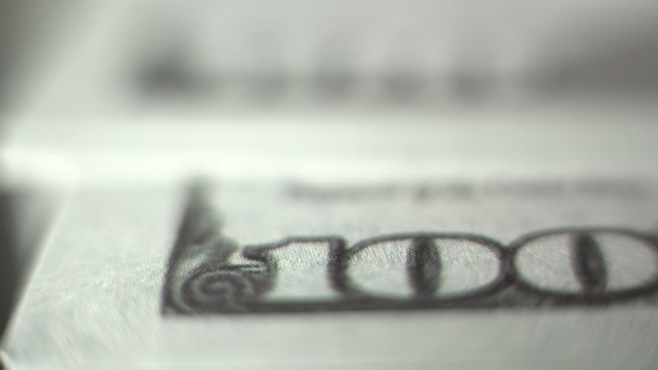 macro billetes de 100 dólares tamizados como en conteo