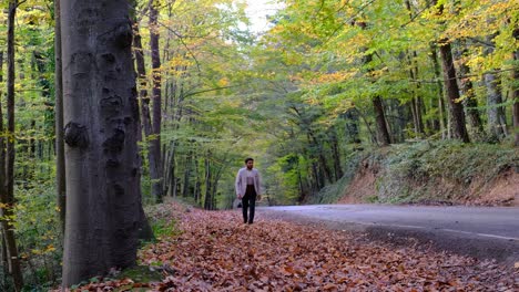 Forest-Road-Man