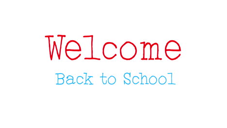 welcome back to school written on white background