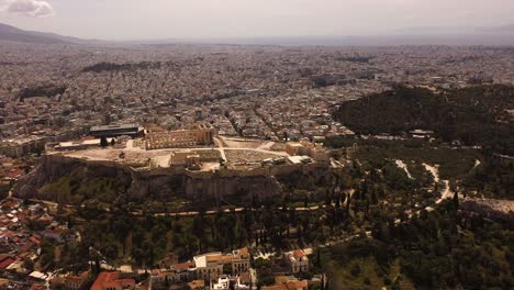 Drone-footage-of-Athens-city-and-Acropolis