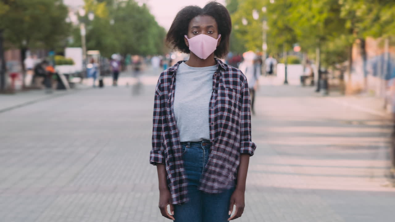 People Wearing Masks in City Streets