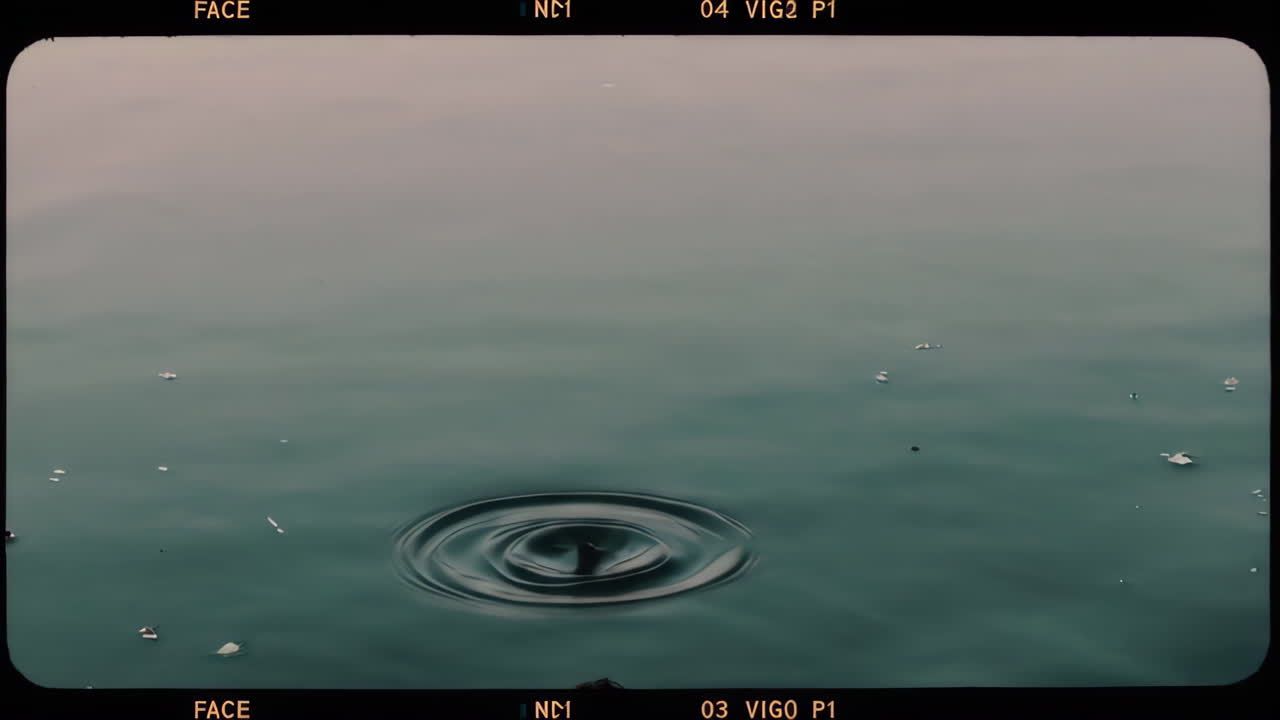 ondas en una superficie de agua brumosa