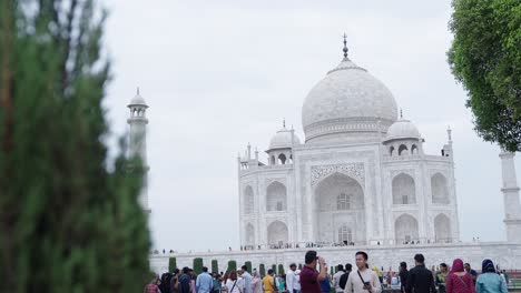 revealing shot of taj mahal