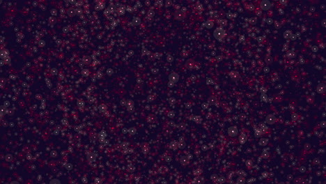 dark galaxy with moving in chaos rainbow glitters and rings