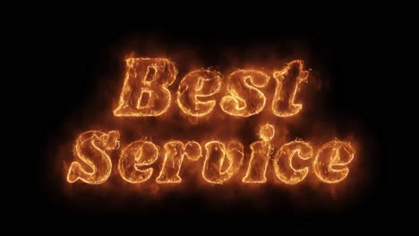 best service in fire text effect