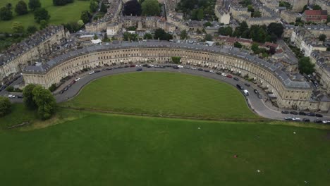 dolly shot  of the royal crescent, bath