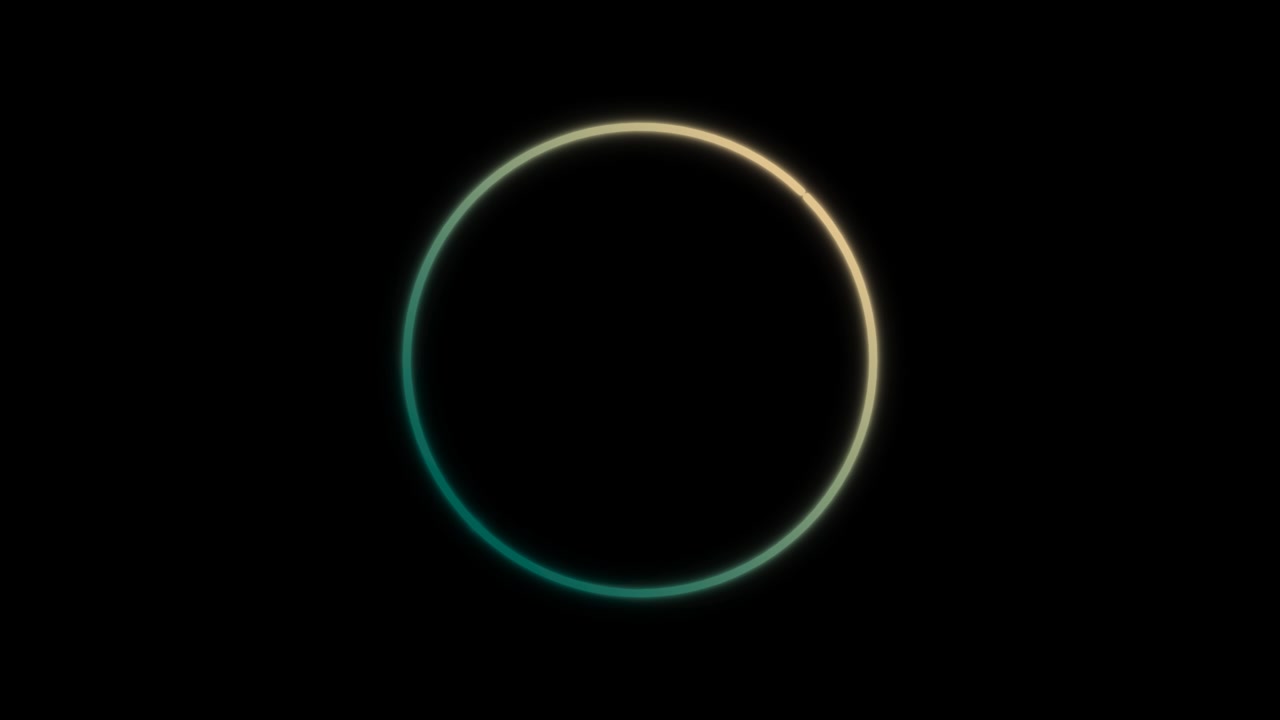 Abstract Glowing Gradient Loading Circle Animation