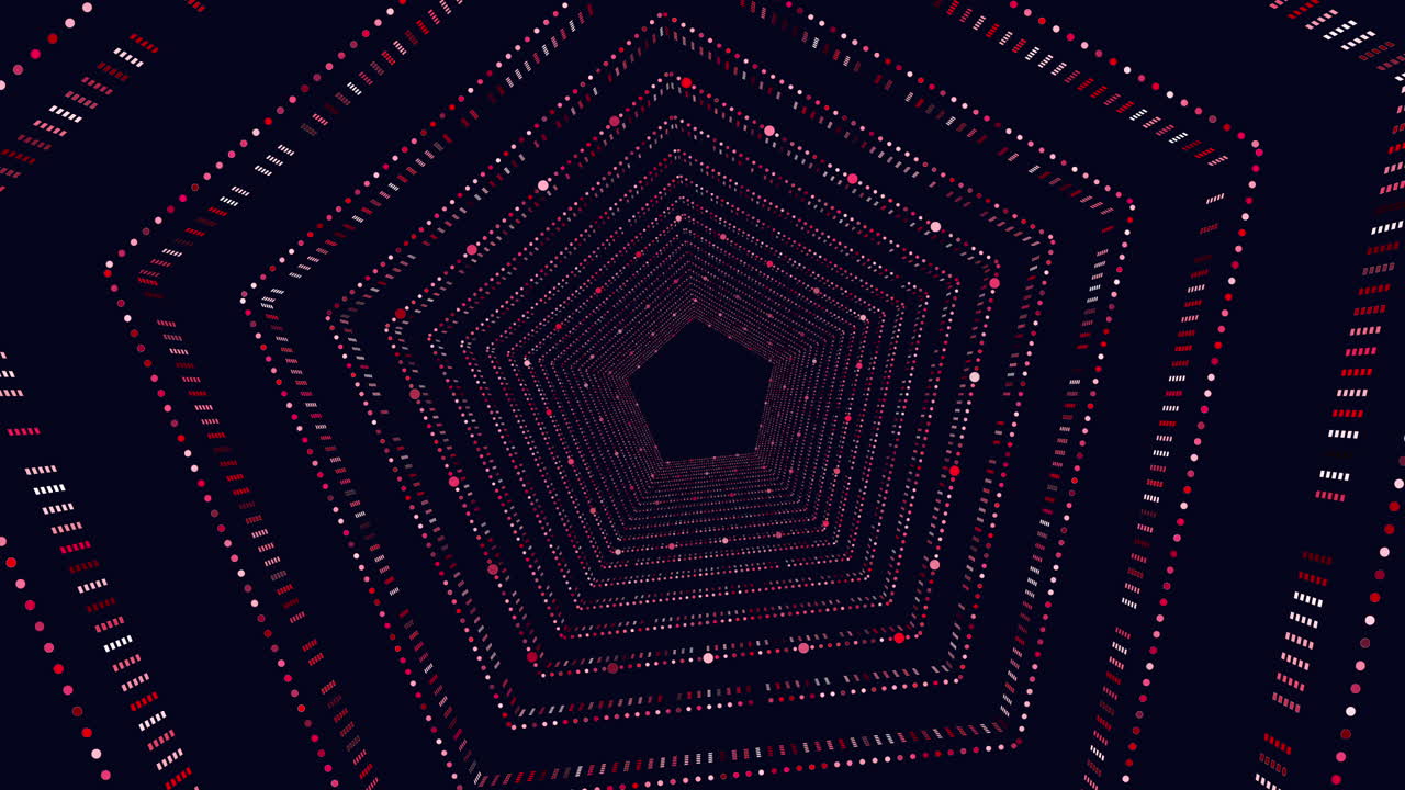 eterno laberinto de puntos rojos cautivador túnel 3d se extiende más allá de los límites