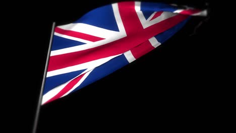 united kingdom flag , realistic 3d animation of waving flag. united kingdom flag waving in the wind. national flag of united kingdom. seamless loop animation. 4k high quality, 3d render