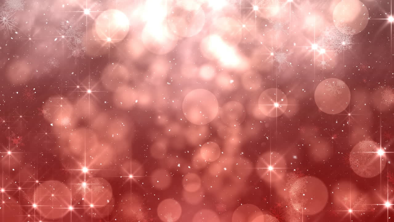 Neve che cade con luci bokeh e cerchi natalizi