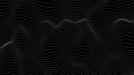 animación de bucle de rayas ultra delgadas de moda con líneas de distorsión de onda. paisaje de ruido abstracto. fondo de ondulación procedimental. 4k uhd.