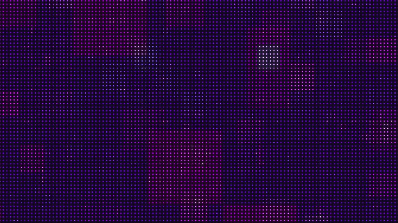 Abstract animated motion background. Glowing colorful neon led display lights. looped animation for wallpaper, screensaver, presentation, banner. Party music club.