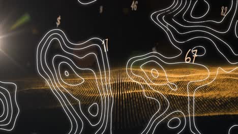 animation of moving white lines over grid