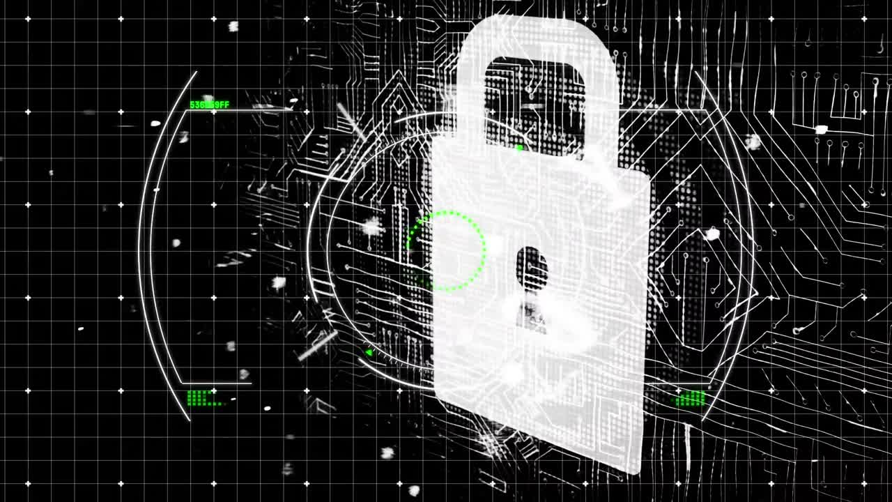 animación del alcance de la exploración sobre el candado de seguridad