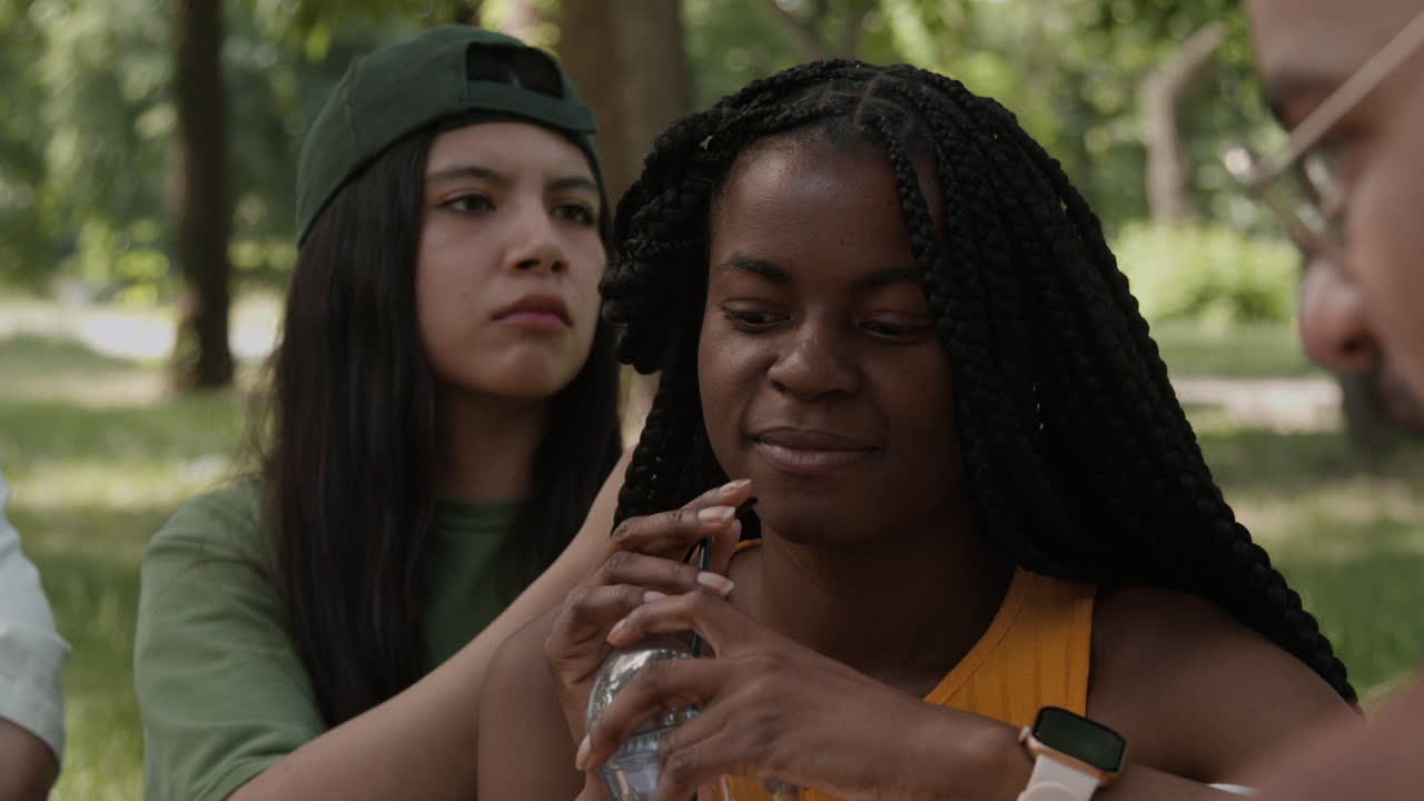 Friends enjoying a relaxed outdoor gathering