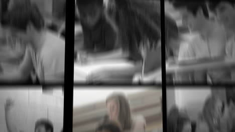 tres cortos clips de personas en la escuela