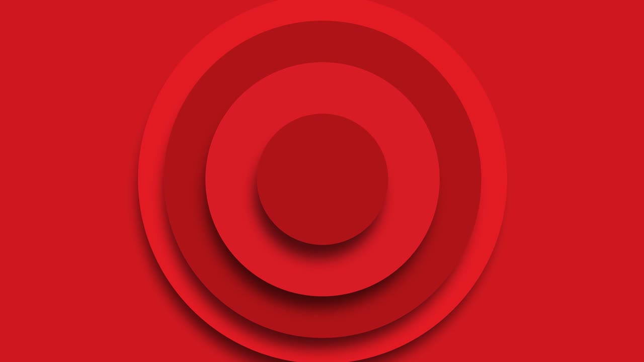 3D animation abstract red background