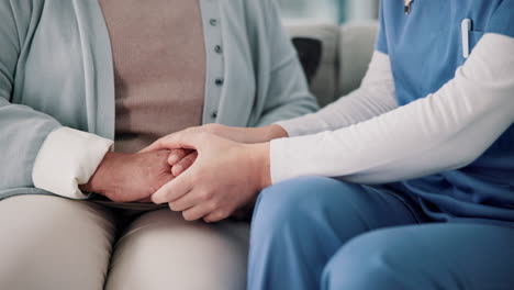 caregiver providing support and comfort to elderly patient